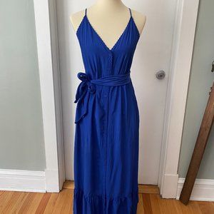 & Other Stories - Blue Belted Midi Dress